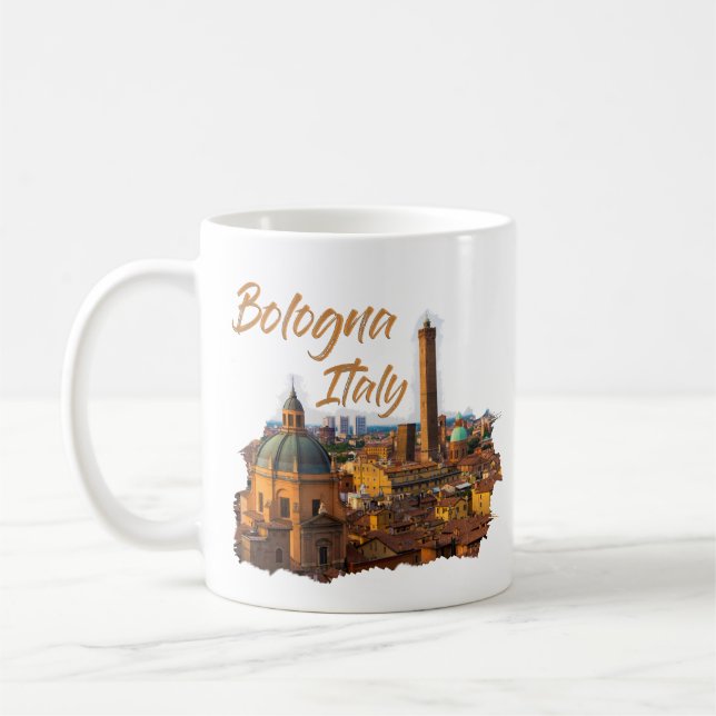 Bologna Italy: Historical Center Coffee Mug (Left)