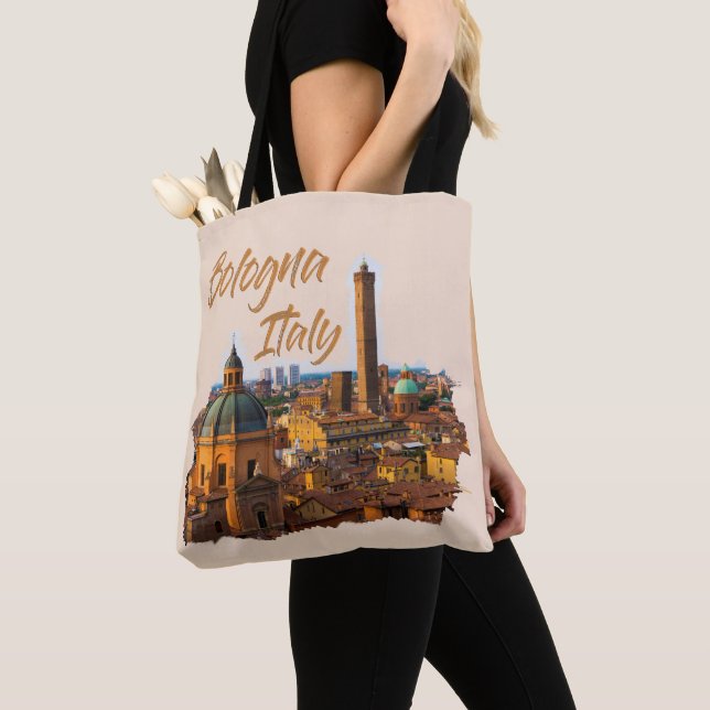 Bologna Italy: Historical Center Tote Bag (Close Up)