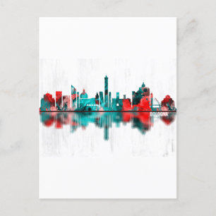 Bologna Italy Skyline Invitation Postcard