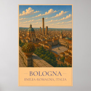 Bologna, Italy – Vintage Travel Poster