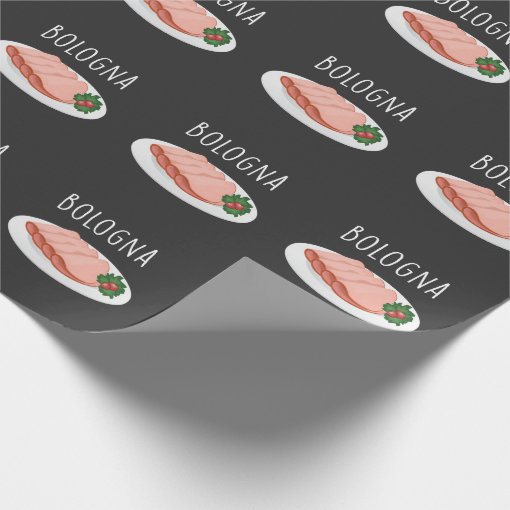 Bologna Sausage Foodie Baloney Mortadella Lover Wrapping Paper Zazzle