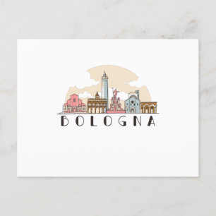 Bologna skyline postcard