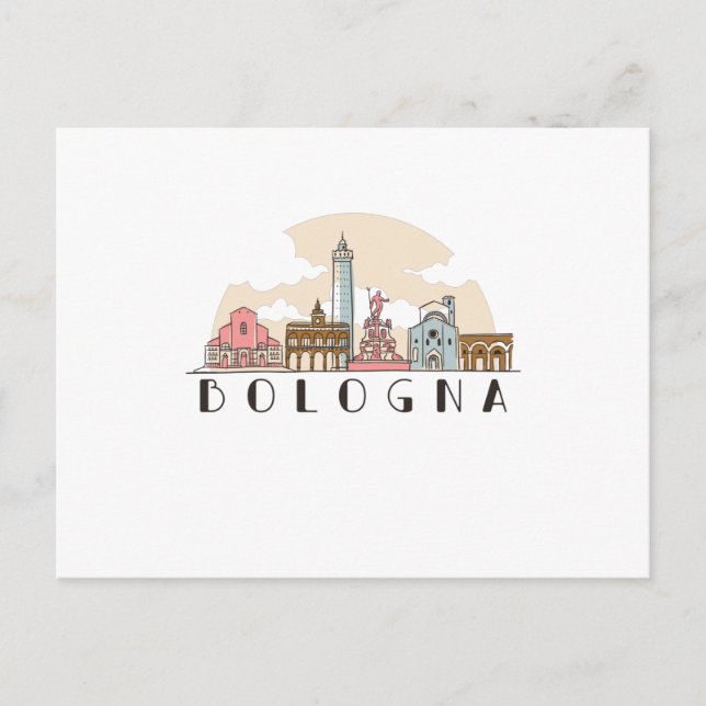 Bologna skyline postcard (Front)