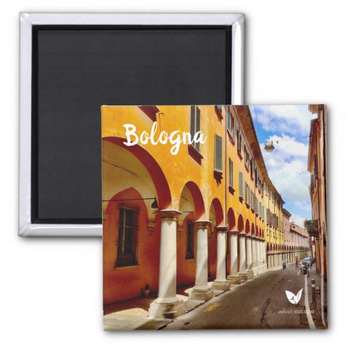 Bologna street _ fridge magnet by Velvet Escape