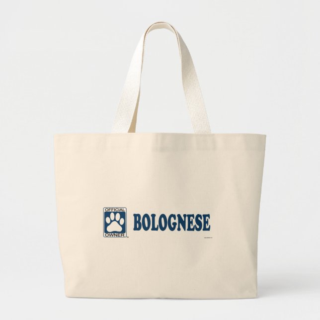 Bolognese Blue Large Tote Bag (Front)