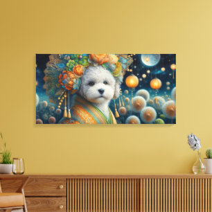 Bolognese dog canvas print