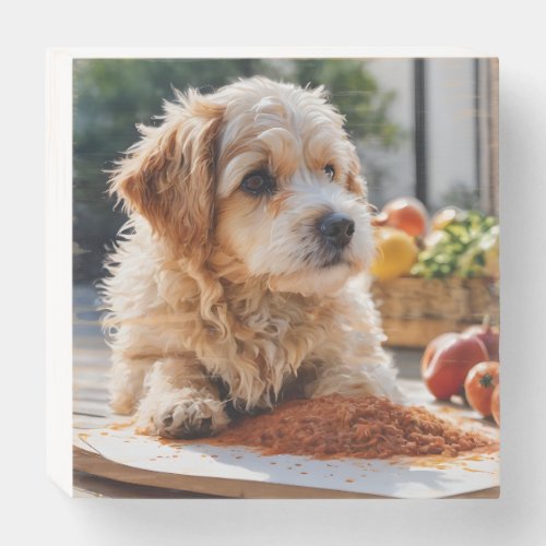 Bolognese Loyal Dog Wooden Box Sign