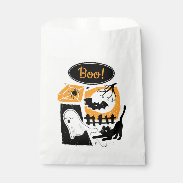 Bolsa De Papel Beware of the cat! Favor Bag (Front)