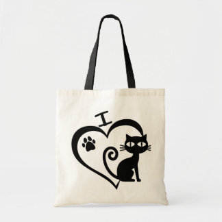 Bolsa de tela I Love Cats Tote Bag