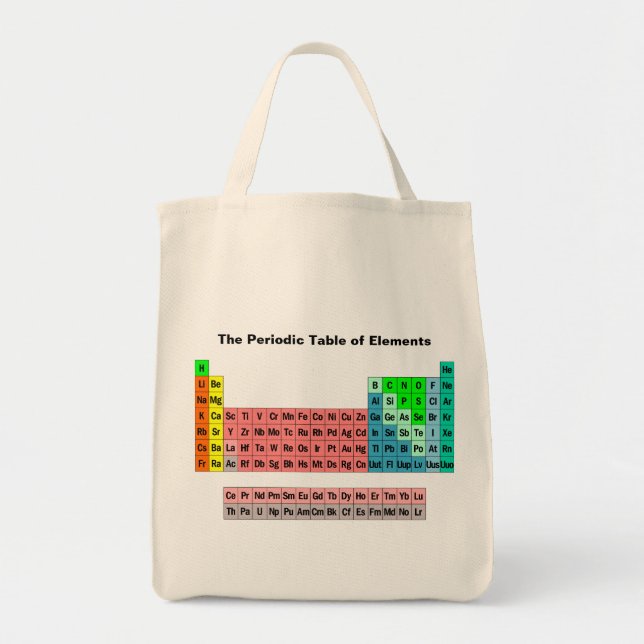 Bolsa De Tela La tabla periódica (estilo simple) (Frente)