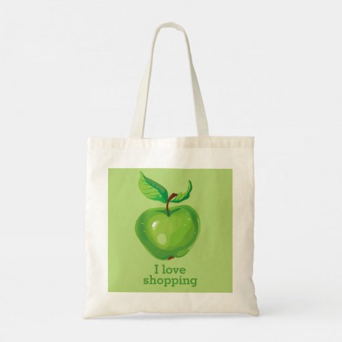 bolsa de tela Manzana Verde personalizado Tote Bag