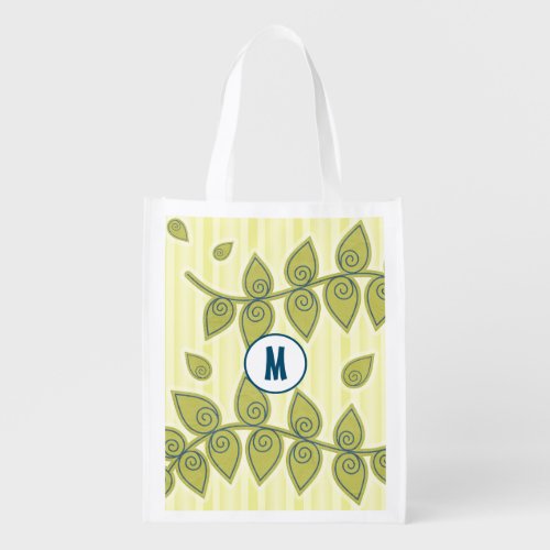 Bolsa reutilizables _ Hojas _ Monogram Grocery Bag
