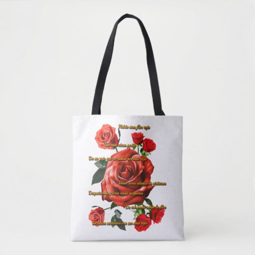 Bolso Rosas Rojas Tote Bag