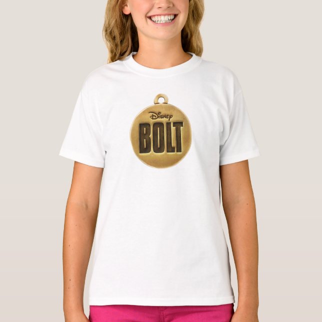 Bolt dog tag Disney T-Shirt (Front)