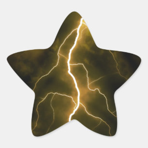 Bolt of Lightening Star Sticker