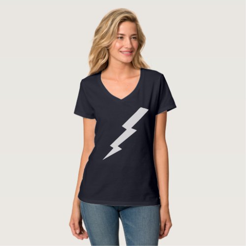 Bolt Of Lightening Thunderbolt Dark Womens  Girls T_Shirt