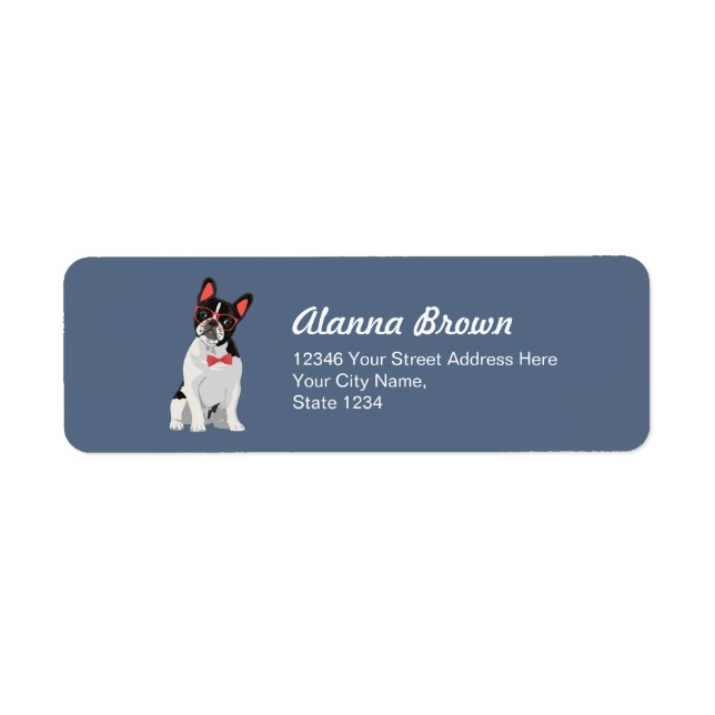 Bolt The White and Black French Bulldog Label (Front)