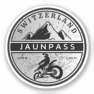 Boltigen-Jaunpass swiss–alps motorcycle tour Sticker