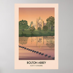 Bolton Abbey North Yorkshire Travel Poster
