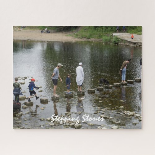 Bolton Abbey Stepping Stones Yorkshire Dales Scene Jigsaw Puzzle