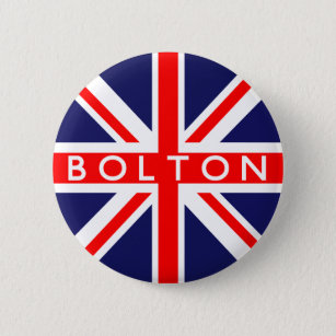 Bolton : British Flag Pinback Button