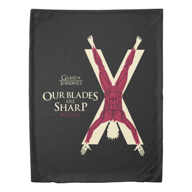 Bolton Sigil - Our Blades Are Sharp Duvet Cover (Front)