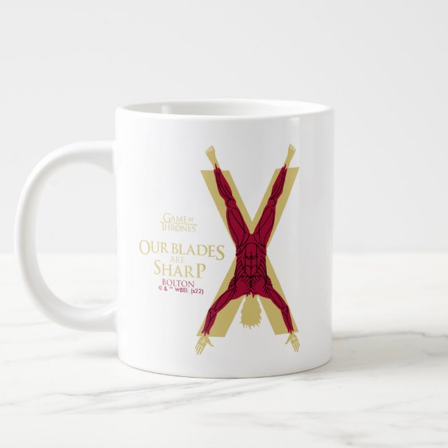 Bolton Sigil - Our Blades Are Sharp Giant Coffee Mug (Left)