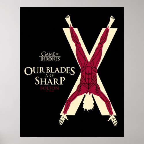 Bolton Sigil _ Our Blades Are Sharp Poster