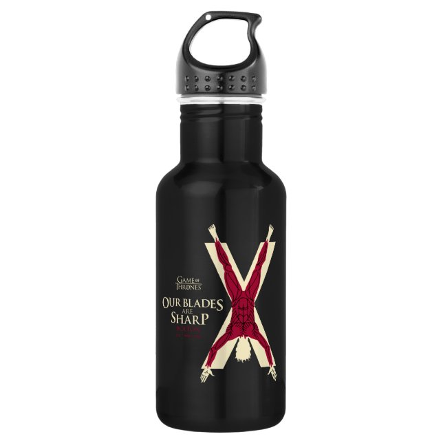 Bolton Sigil - Our Blades Are Sharp Stainless Steel Water Bottle (Front)