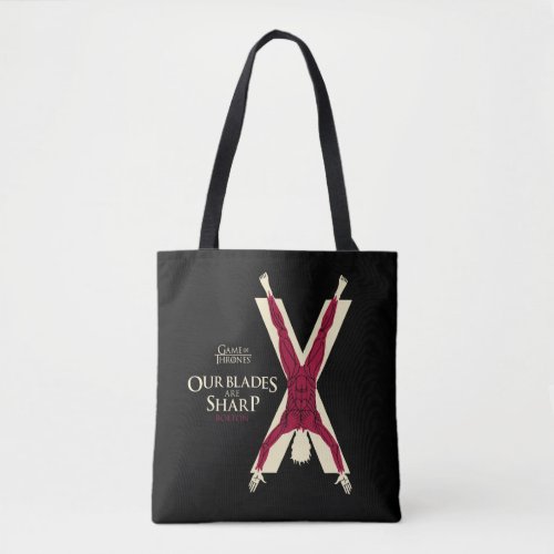 Bolton Sigil _ Our Blades Are Sharp Tote Bag