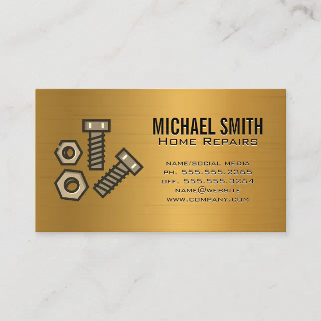 Bolts and Nuts Business Card Zazzle