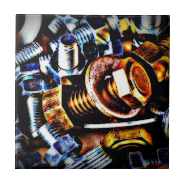 Bolts Pop Art Ceramic Tile (Front)