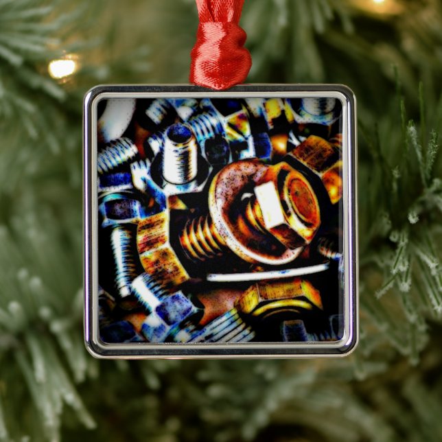 Bolts Pop Art Metal Ornament (Tree)