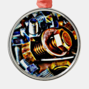 Bolts Pop Art Metal Ornament