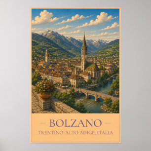 Bolzano, Italy – Vintage Travel Poster