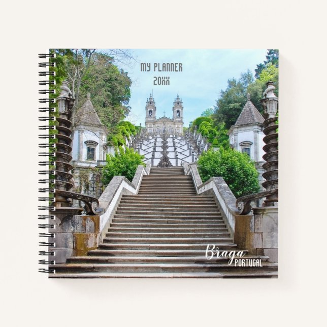 Bom Jesus Catholic Sanctuary photo, Braga,Portugal Notebook (Front)