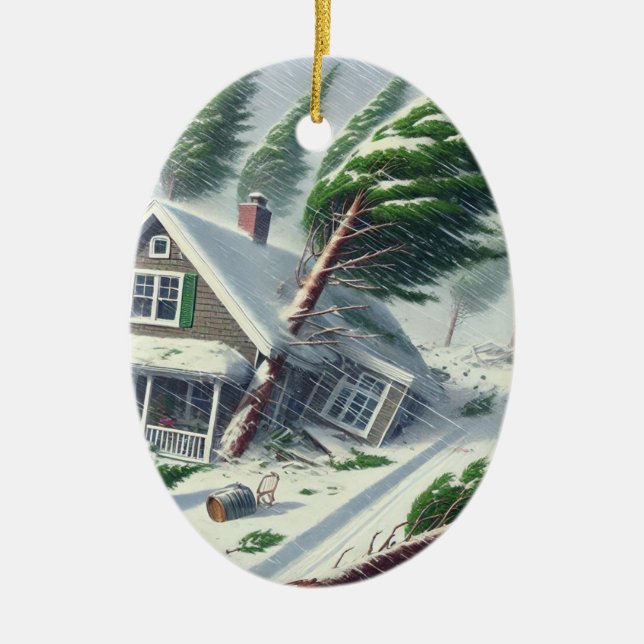 Bomb Cyclone House 4 Ceramic Ornament (Front)