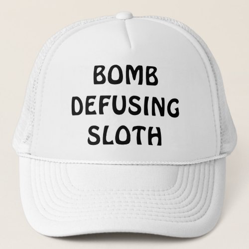 Bomb Defusing Sloth Trucker Hat