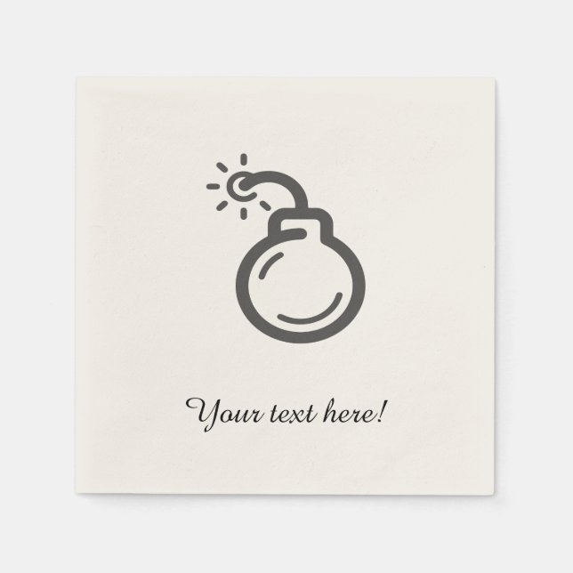 Bomb Icon Napkins (Front)
