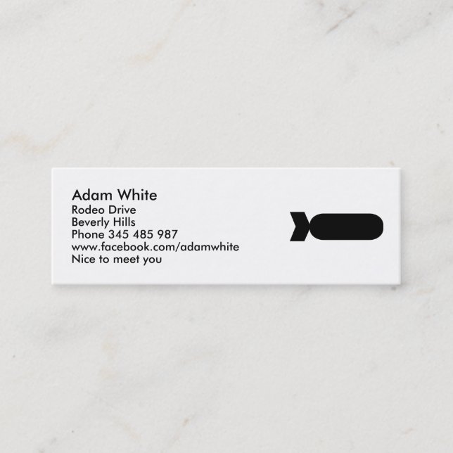 Bomb Mini Business Card (Front)