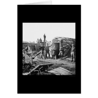Bomb-proof Headquarters at Fort Burnham 1864 Cards