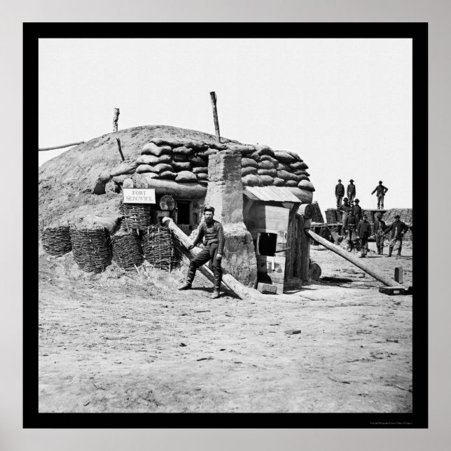 Bomb-proof Quarters of Fort Hell 1865 Poster (Front)