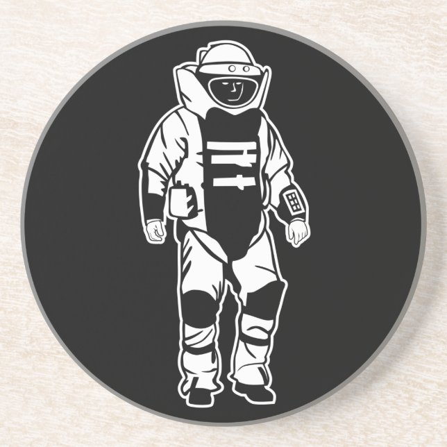 Bomb Suit Sandstone Coaster (Front)