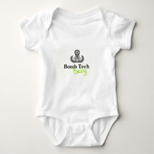bomb tech baby green bodysuit