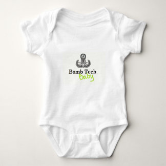 bomb tech baby green bodysuit