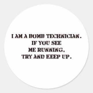 bomb tech classic round sticker