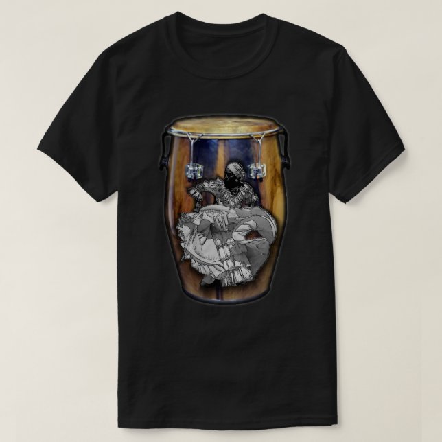Bomba de Puerto Rico Boricua Dance T-Shirt (Design Front)