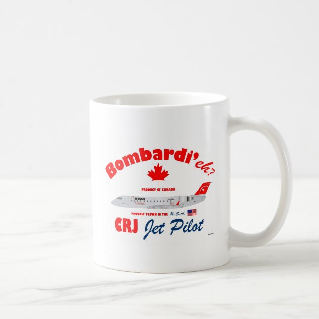 Bombardi'eh Pinnacle CRJ Mug (Right)