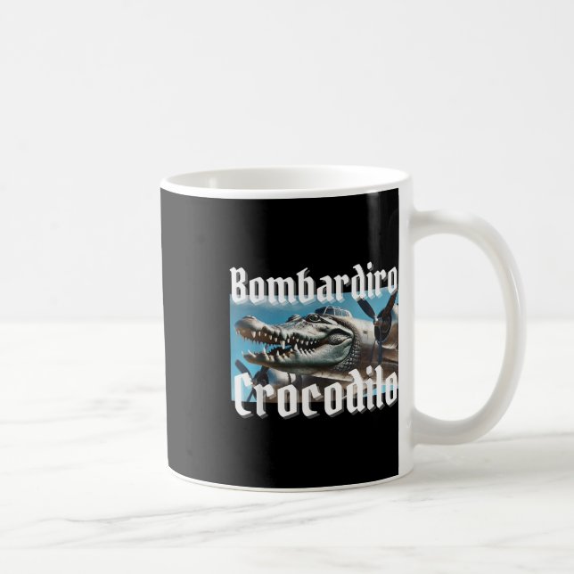 Bombardiro Bombardino Crocodilo Funny Italian Brai Coffee Mug (Right)