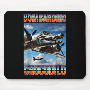 Bombardiro Crocodilo Funny Trendy Italian Brainrot Mouse Pad